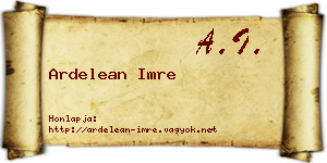 Ardelean Imre névjegykártya