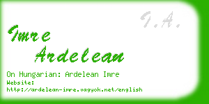 imre ardelean business card